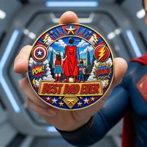 Best Dad Ever Printed Metal Coin - Personalized Gifts For Dads 02TOQN290426PA