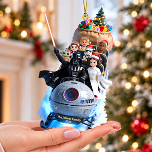 Scifi Snow Ride Christmas Ornament, Personalized Gifts For Family 04qhqn120926