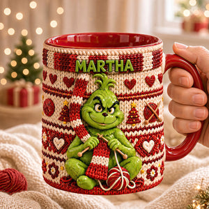 Knitting Coffee Accent Mug - Personalized Gifts For Christmas 04nadt121026