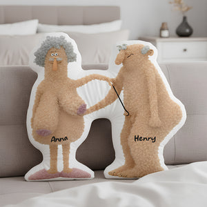 Naughty Old Couple Pillow Personalized Gifts For Couple 03OHDT131125