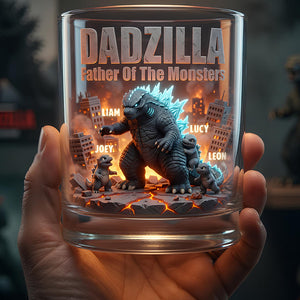 Our Roarsome Dad Round Glass - Personalized Gifts For Dad 02NADT290426