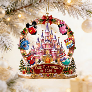 Magical Castle Grandkids Acrylic Ornament - Personalized Christmas Gift For Grandparents 02NADT280826