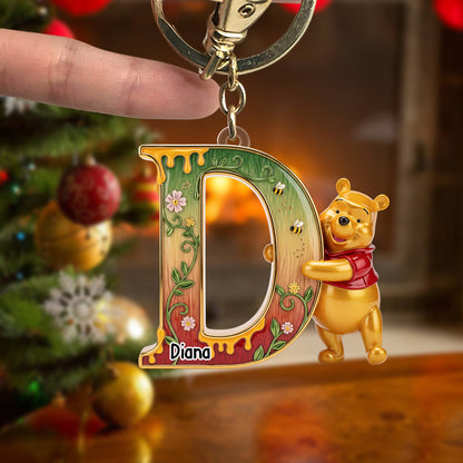 Festive Letter Keychain With Honey Jar – Custom Gift For Cartoon Fans 01napu190625