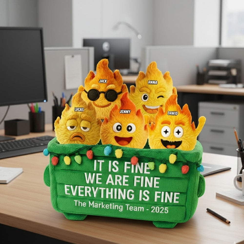 Personalized Funny Gifts For Coworkers Dumpster Fire Shaped Pillow 03natn151125