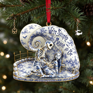 Naughty Couple Toile de Jouy Christmas Ornament - Personalized Gifts For Couple 01ohlu210826