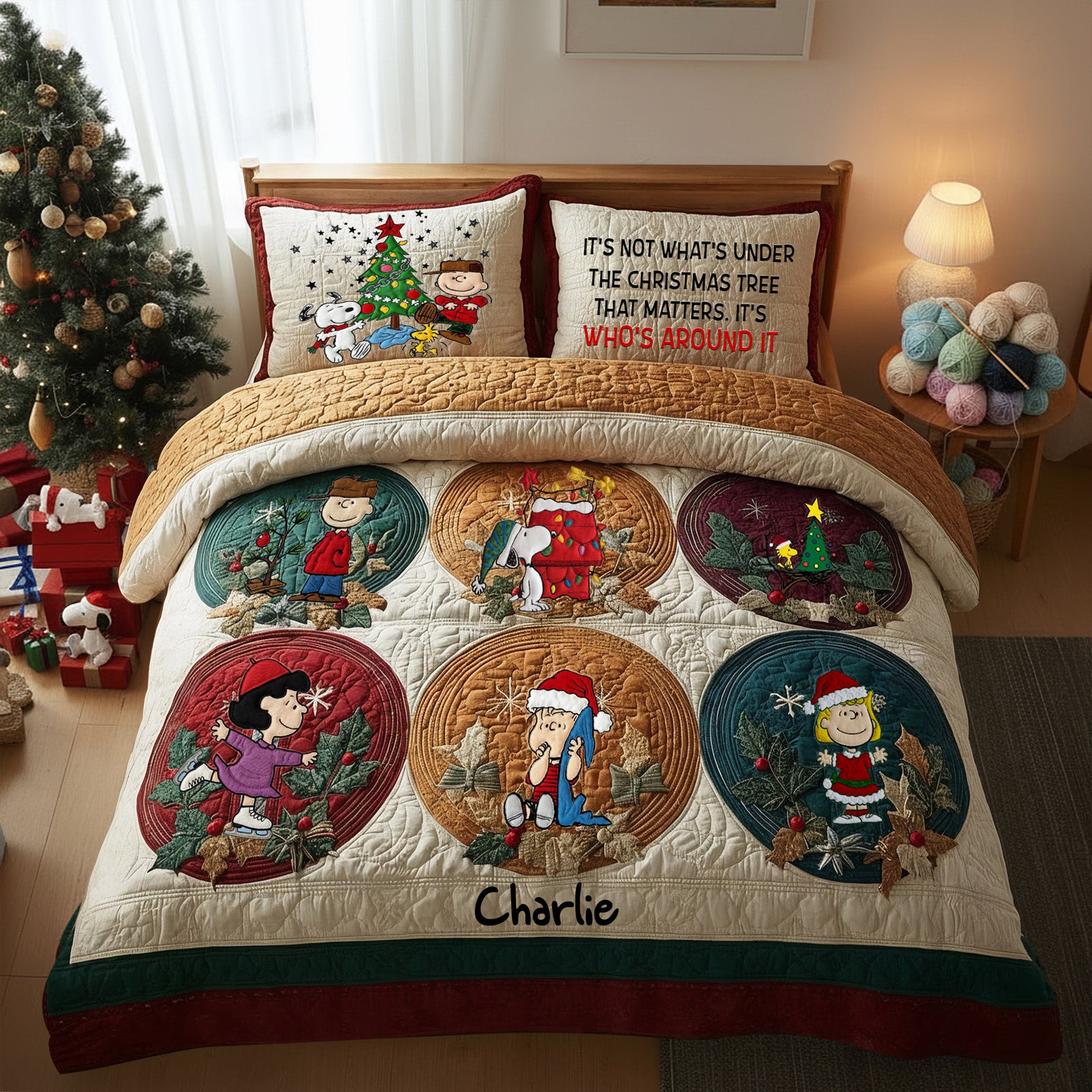 Festive Christmas Quilt Bed Set - Personalized Gifts For Cartoon Movie Fans 06QHLU170925