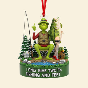 Fishing & Feet Christmas Ornament, Personalized Gifts For Fishing Lover 03qhqn290825