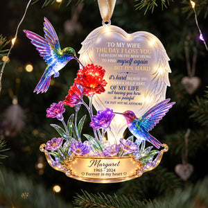 A Part In Heaven Hummingbird Couple Ornament - Personalized Keepsake To Remember The Departed One 05QHTA141026