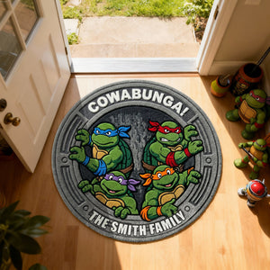 Playful Hero Squad Welcome Mat - Personalized Gift For Family 04NALU040226