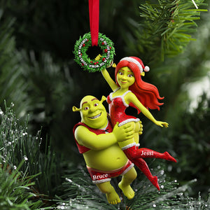 Joyful Green Couple Ornament - Personalized Gifts For Couples  02OHLU071025