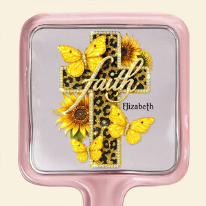 Faith Cross Handheld Mirror - Personalized Gifts For Christians 03HUDT051225