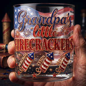 Firecrackers Drinking Glass - Personalized Gifts For Grandpas 052padt300526