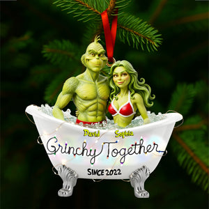 Bathtub Couple Together Ornament - Personalized Gift For Couples 02TOLU231025
