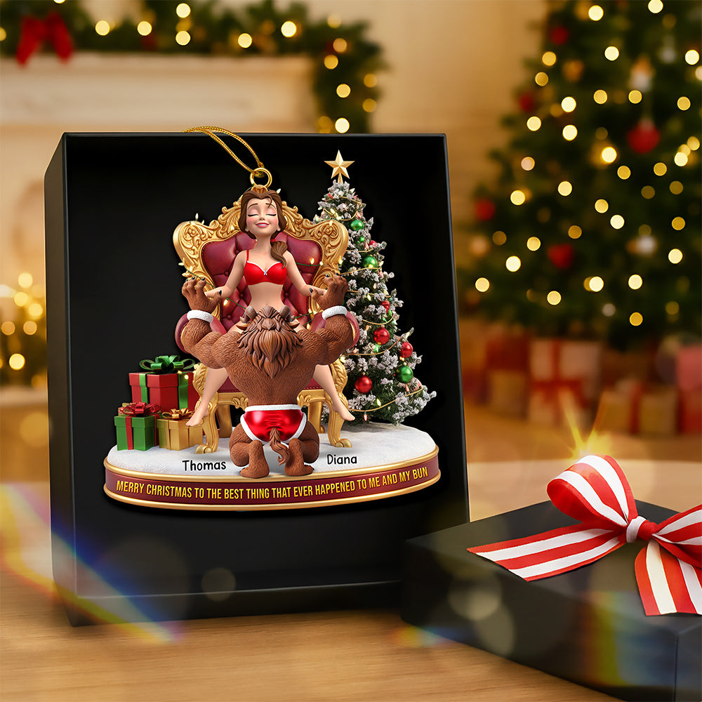Naughty Couple Christmas Ornament, Personalized Gifts For Couple 01OHQN220925