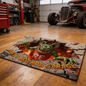 Hot Rod Garage Doormat - Personalized Gifts For Hot Rod Lovers 02tgqn090126