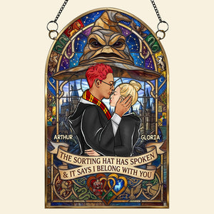 Fantasy Wizard Couple Suncatcher Ornament - Personalized Gifts For Couple 04hudt300526