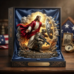 Christian Soldier Shield Acrylic Plaque - Personalized Gifts For Veteran 05NALU300326