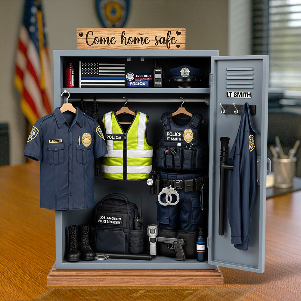 Police Personal Locker Acrylic Plaque - Personalized Gifts For Police Officer 03qhqn290525 - Shaped Plaques - GoDuckee