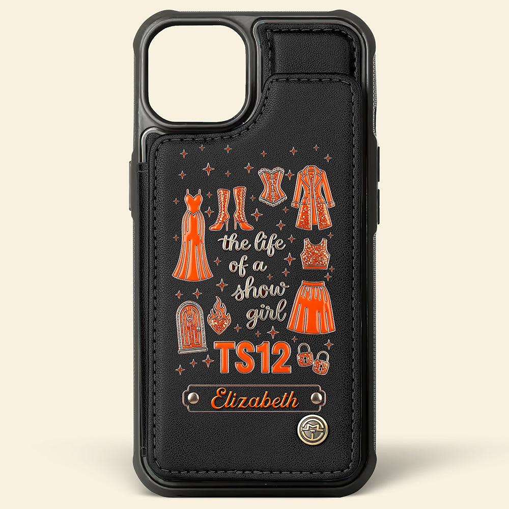 Show Girl Style Leather Flip Wallet Phone Case - Personalized Gifts For Music Fans 03naqn200825