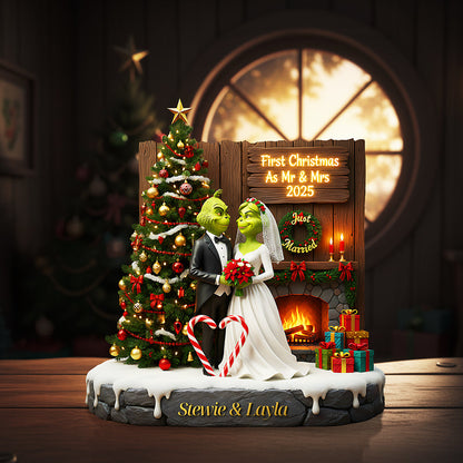 Personalized Christmas Gifts For Newlyweds Plaque 04kita110925