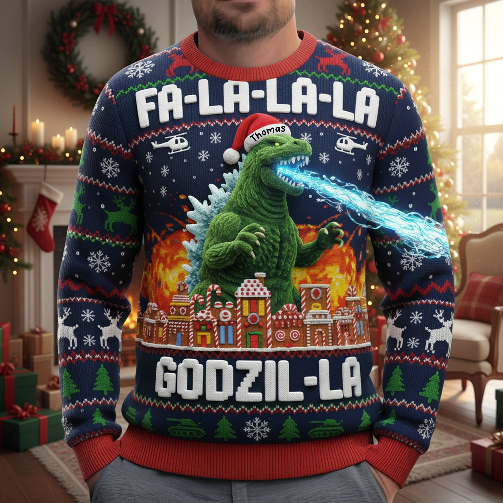 Holiday Monster Ugly Sweater - Personalized Gifts For Movie Fans 04naqn161025