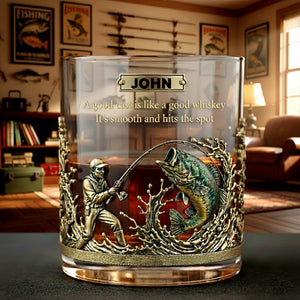 Fishing Time Drinking Glass - Personalized Gifts For Fishing Lovers 08hylu051225-Homacus
