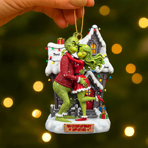 Green Couple Ornament - Personalized Gifts For Couple 01natn190825