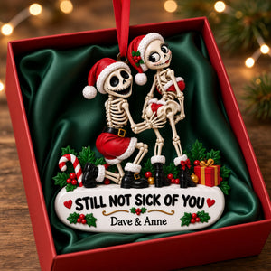 Fun Skeleton Couple Ornament, Personalized Gifts For Couple 03qhlu160926