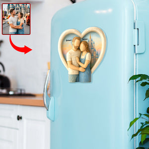 Couple Travel Fridge Magnet Custom Photo Gifts For Couple 09NAQN181125