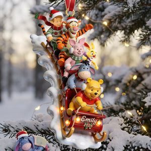 Jolly Snow Ride Acrylic Ornament, Personalized Gifts For Christmas 03qhta040926
