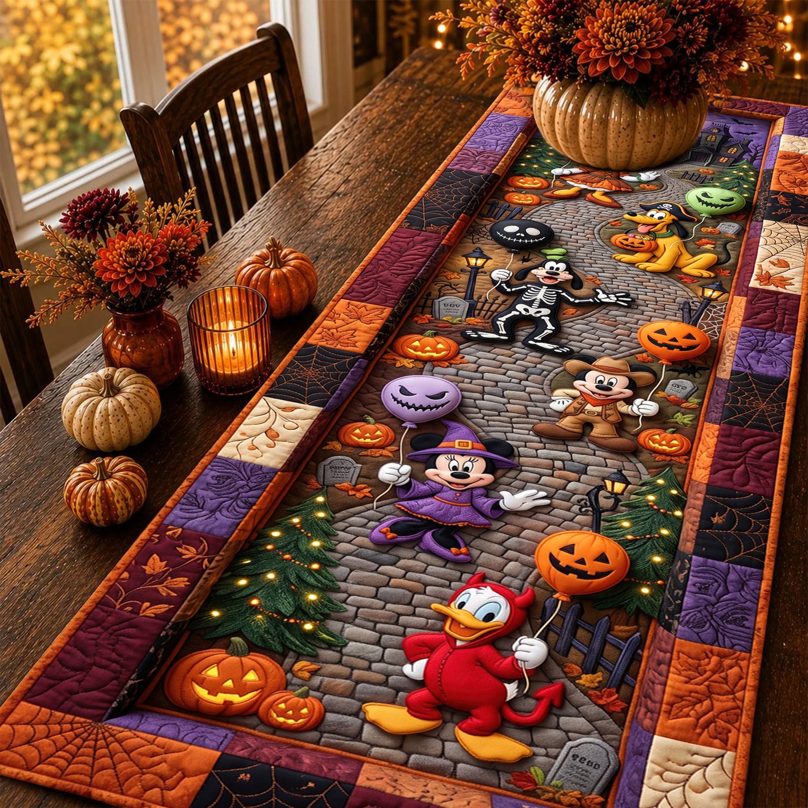 Ghoul Friends Quilted Table Runner - Personalized Halloween Gifts 02PAQN130826