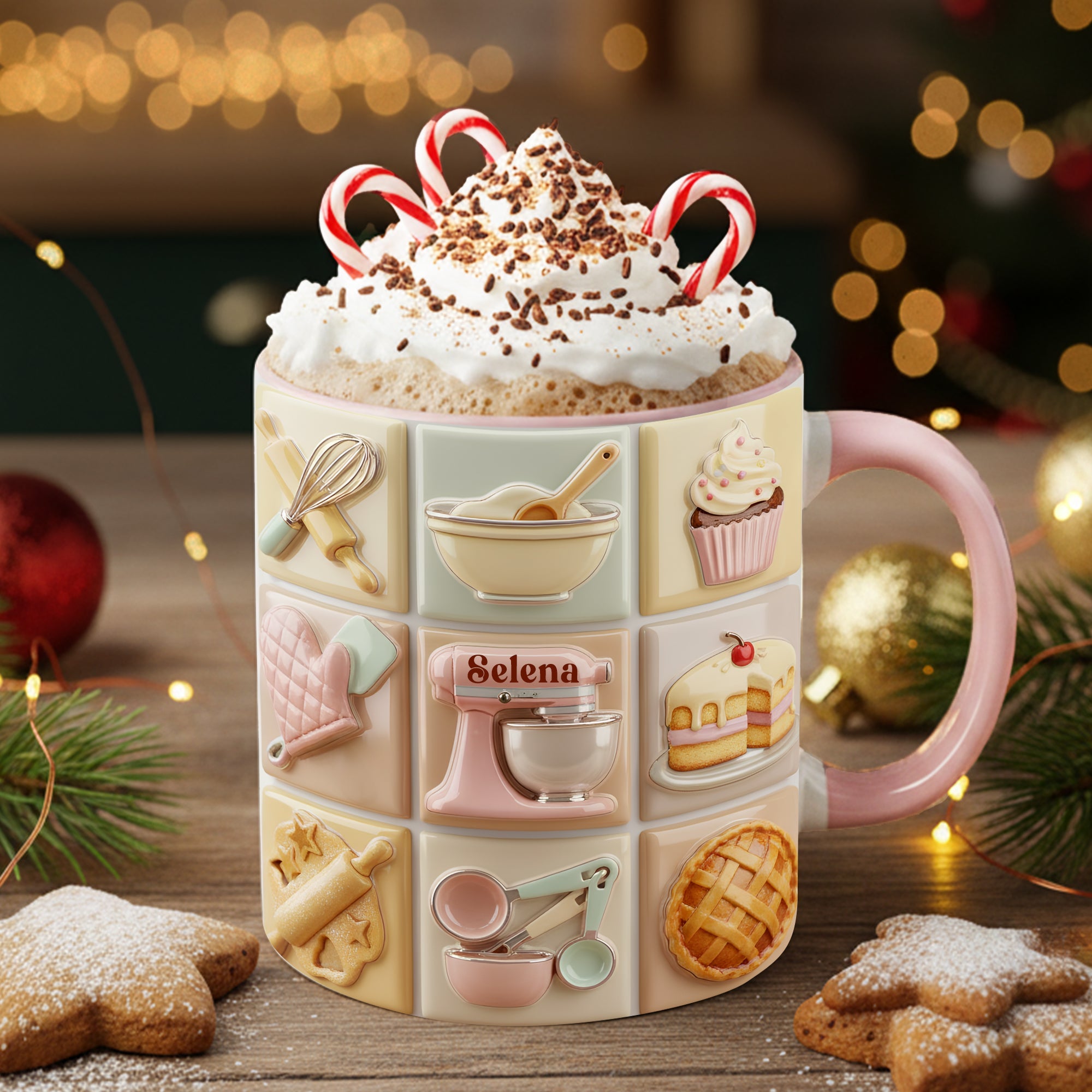 Bake With Love Accent Mug - Personalized Gifts For Bakers 04TOLU241025