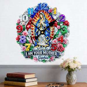 Our Lady of Guadalupe Acrylic Clock - Personalized Gifts For Christian 02huqn231225