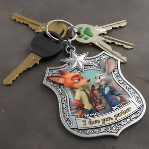 I Love You Partner Keychain Personalized Gifts For Couple 02KIDT061225