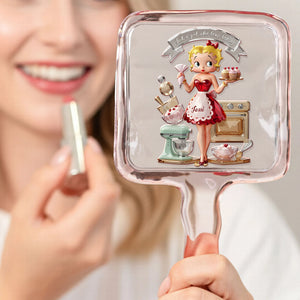 Baking Girl Handheld Mirror - Personalized Gifts For Baking Lovers 04palu171225