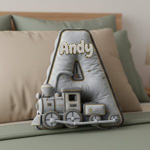 Alphabet Letter Pillow - Personalized Gifts For Train Lovers 02ohta041225 - Pillow - GoDuckee