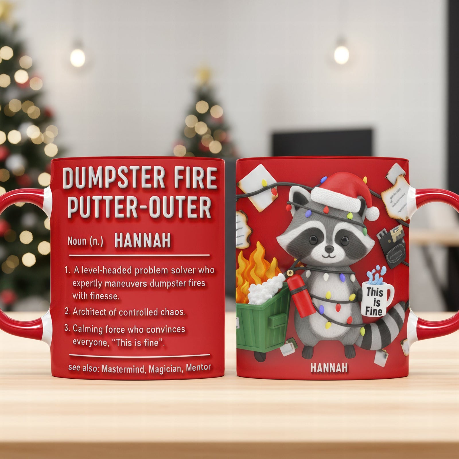 Funny Raccoon Office Coffee Mug – Personalized Gifts For Coworker 06naqn131125