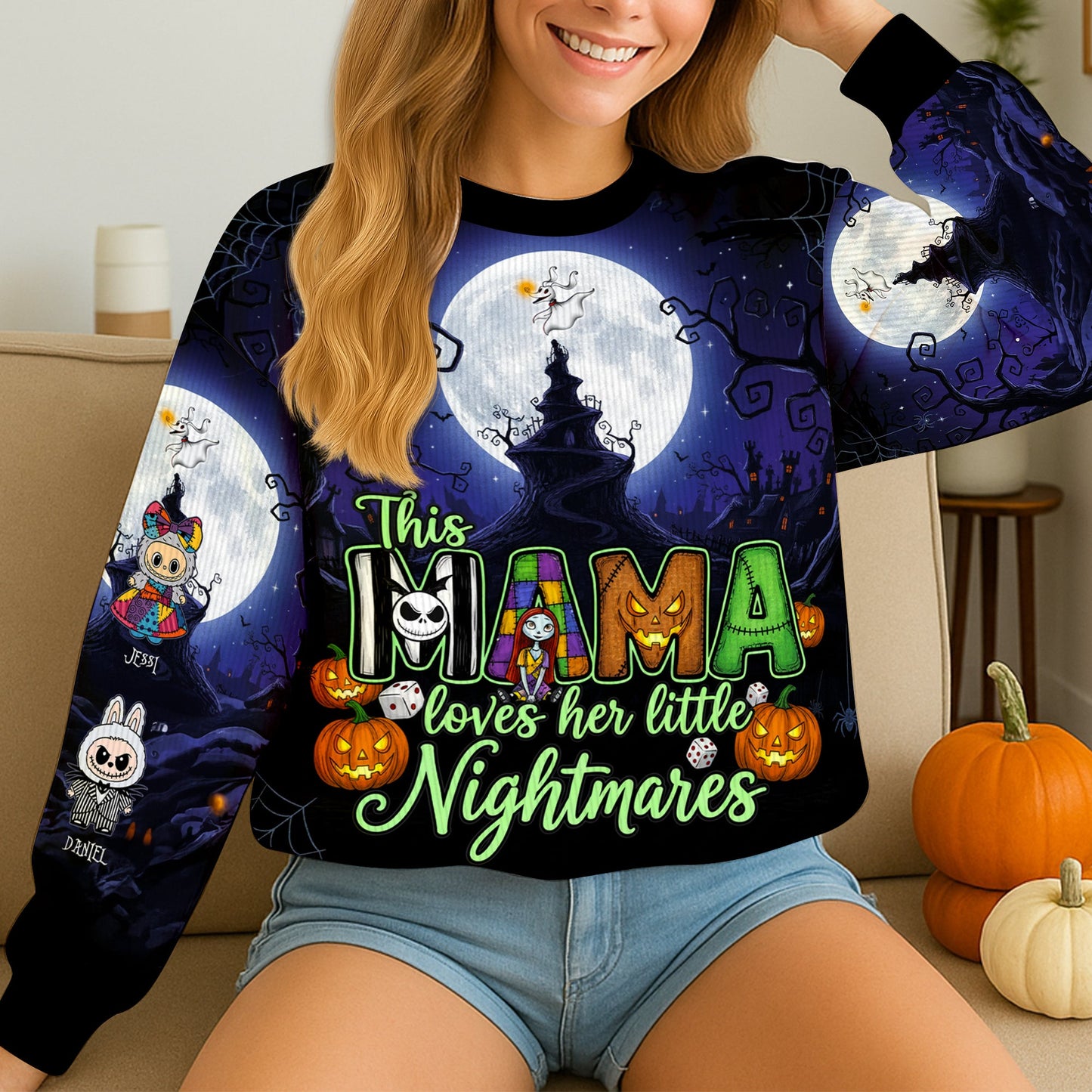 Mother's Of Little Nightmares Ugly Sweater - Personalized Gifts For Mom 01HULU300825