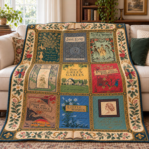 Vintage Book Collection Blanket - Personalized Gifts For Book Lovers 03nalu091026
