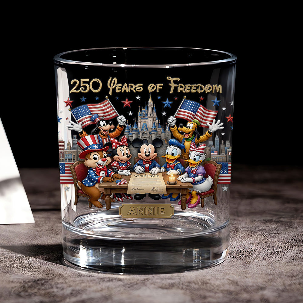 250th Anniversary Round Glass - Personalized Gifts For Patriotics Glass 03TYTA080626