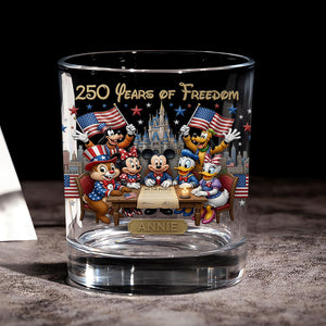 250th Anniversary Round Glass - Personalized Gifts For Patriotics Glass 03TYTA080626
