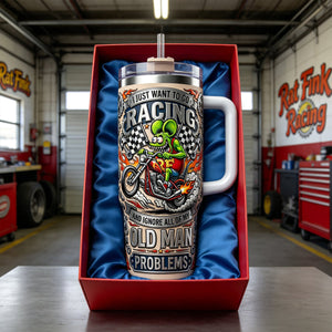 Racing Old Man Tumbler - Personalized Gifts For Racing Lovers 02patn120326
