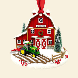 Tractor House Ornament Christmas Personalized Gifts for Tractor Lovers 01TGDT090825