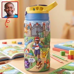 Cute Creature Kid Tumbler - Personalized Custom Photo Gift For Kids 03HAQN280726
