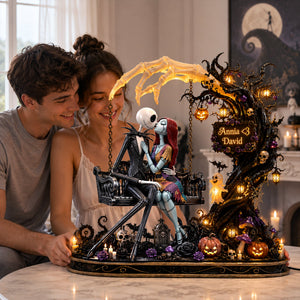 Spooky Swing Couple Acrylic Light Box - Personalized Halloween Gifts For Couple 04palu310826-Homacus