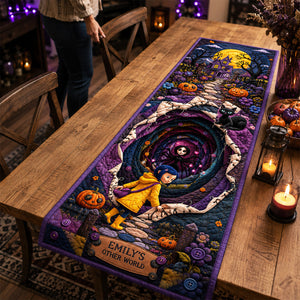 Spooky Halloween Quilted Table Runner - Personalized Gifts For Halloween 03hadt120826
