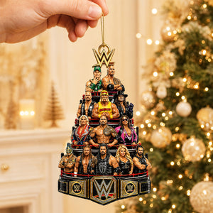 Legends Christmas Tree Acrylic Ornament, Personalized Gifts For Wrestling Lovers 04qhdt180826
