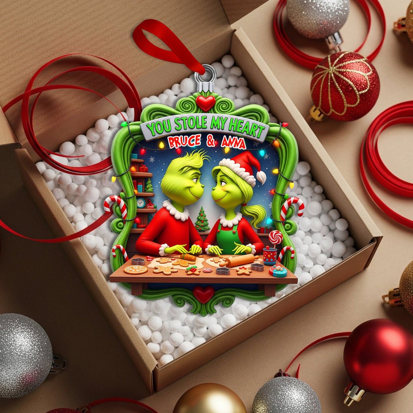 Personalized Gifts For Couple Christmas Acrylic Ornament 03hulu110925