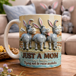 Fun Donkey Mom Coffee Mug - Personalized Gifts For Moms 02qhlu020326-Homacus