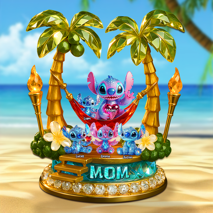 Little Monster Mom Plaque - Personalized Gifts For Mom 03ohpu180425-Homacus